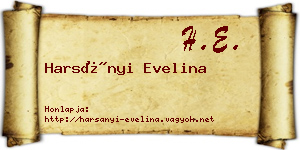 Harsányi Evelina névjegykártya